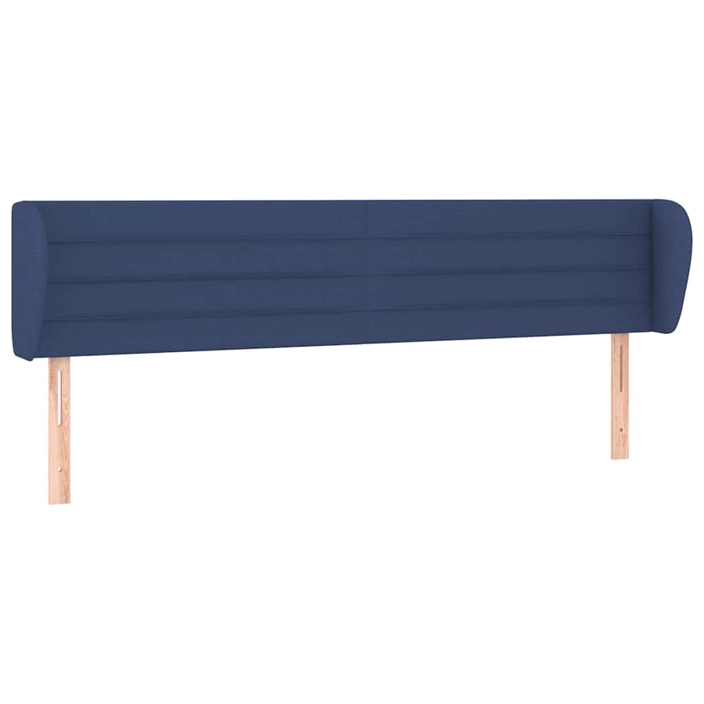 Vidaxl hoofdbord met randen 203x23x78 88 cm stof blauw