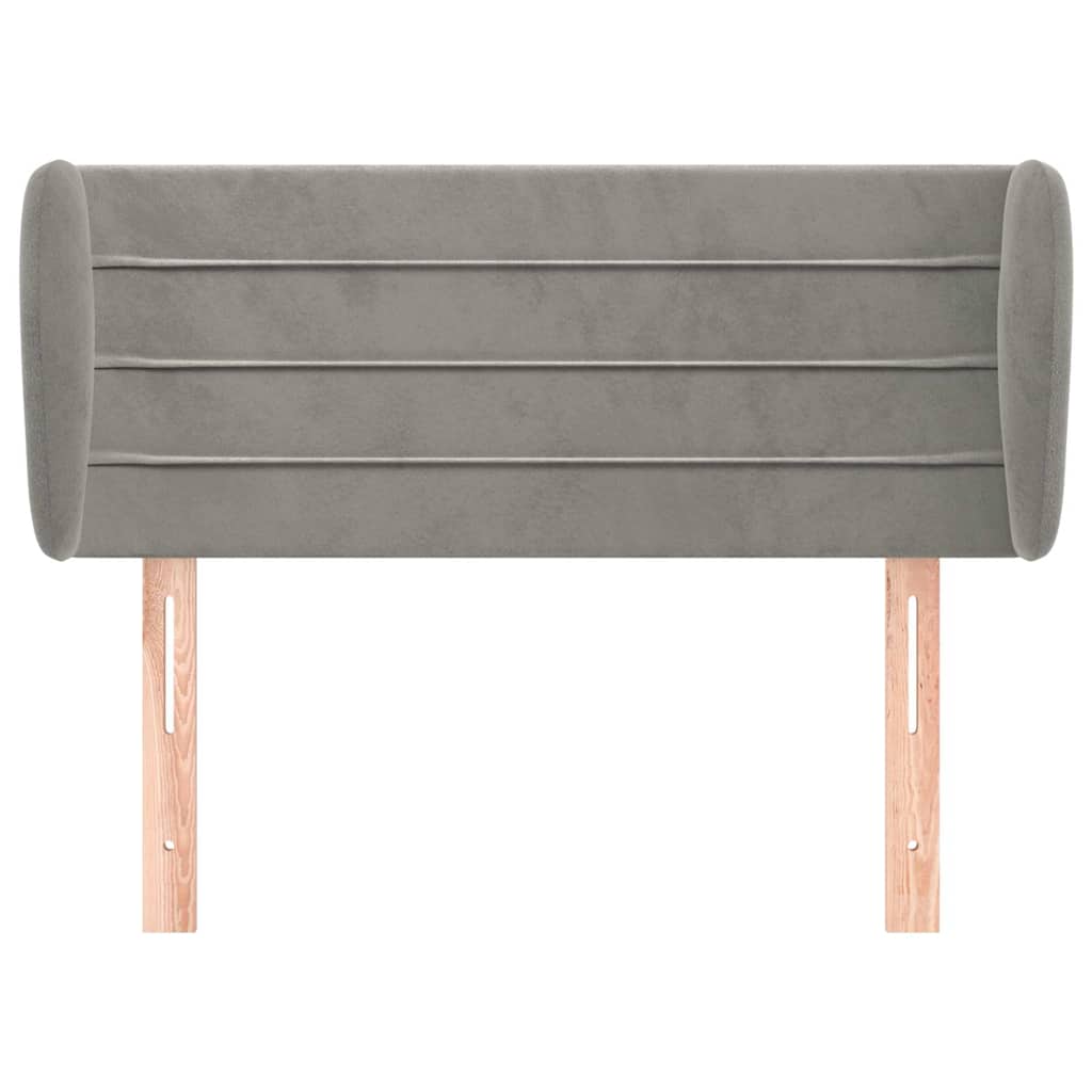 Vidaxl hoofdbord met randen 103x23x78 88 cm fluweel lichtgrijs