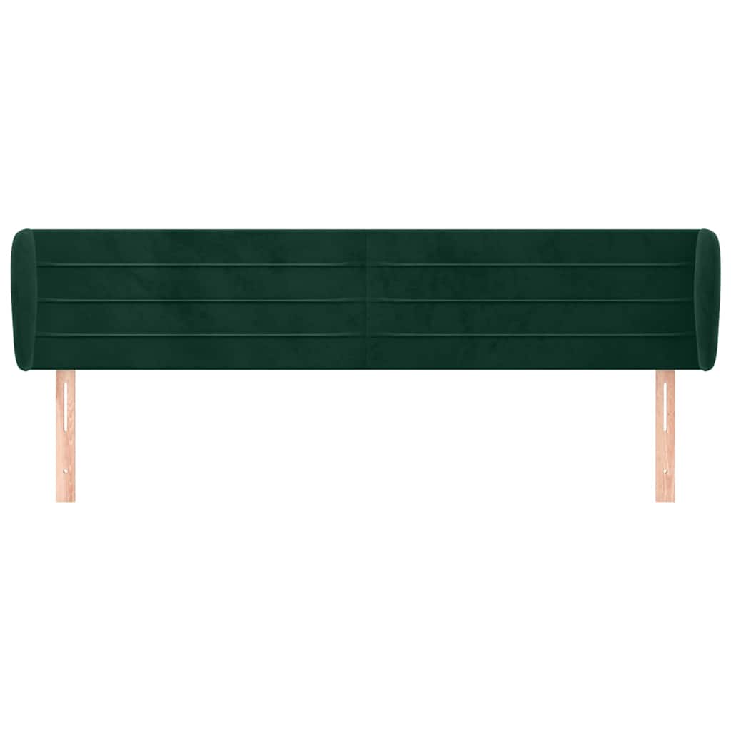 Vidaxl hoofdbord met randen 163x23x78 88 cm fluweel donkergroen