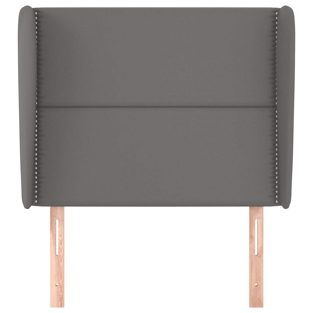 Vidaxl hoofdbord met randen 103x23x118 128 cm kunstleer grijs