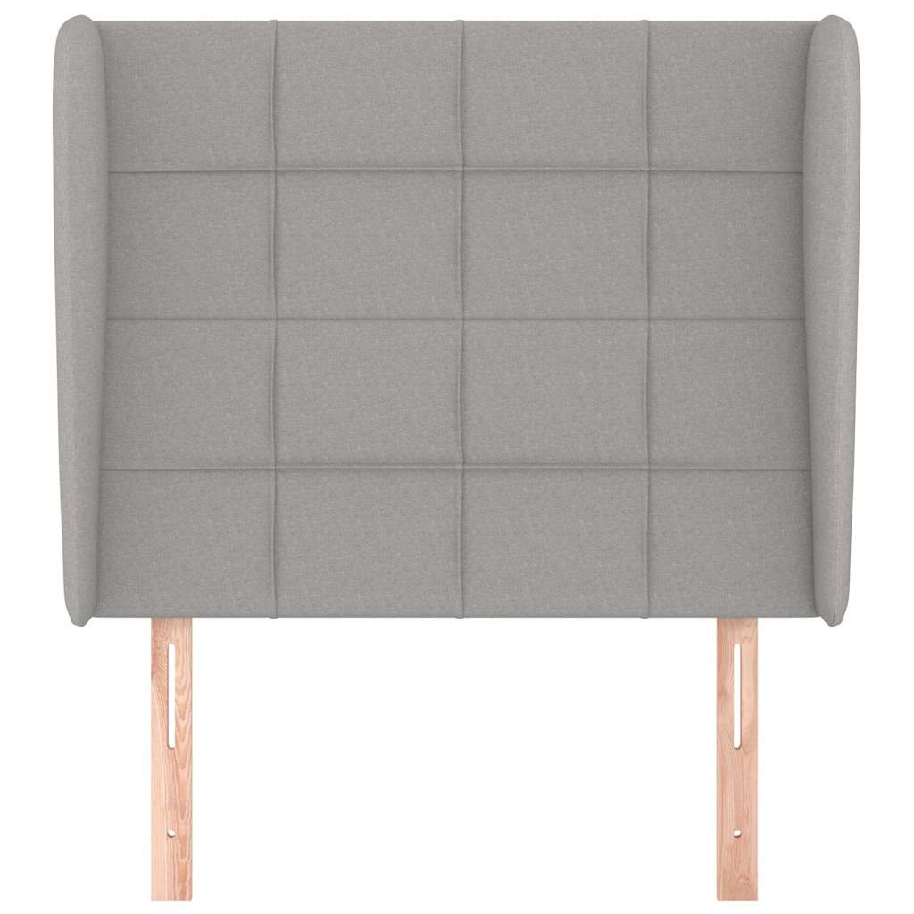 Vidaxl hoofdbord met randen 83x23x118 128 cm stof lichtgrijs