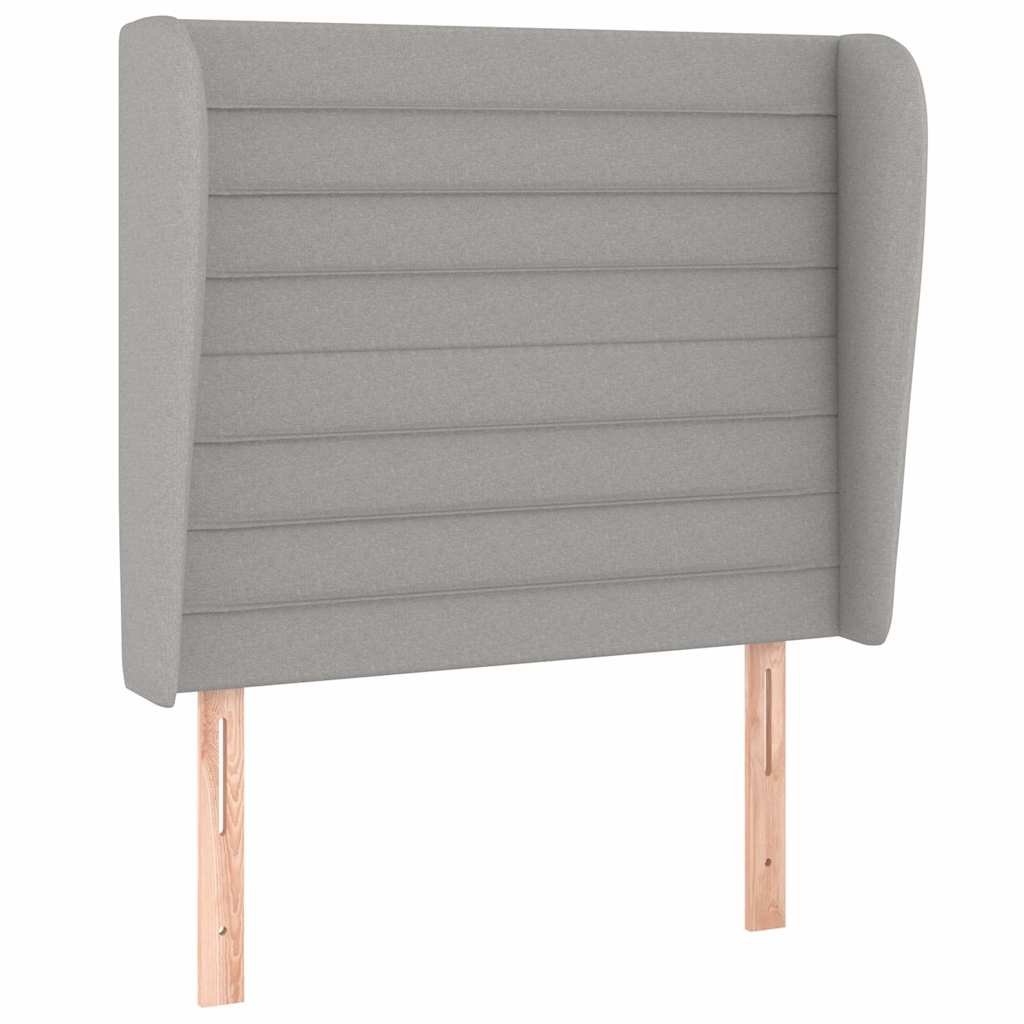 Vidaxl hoofdbord met randen 103x23x118 128 cm stof lichtgrijs