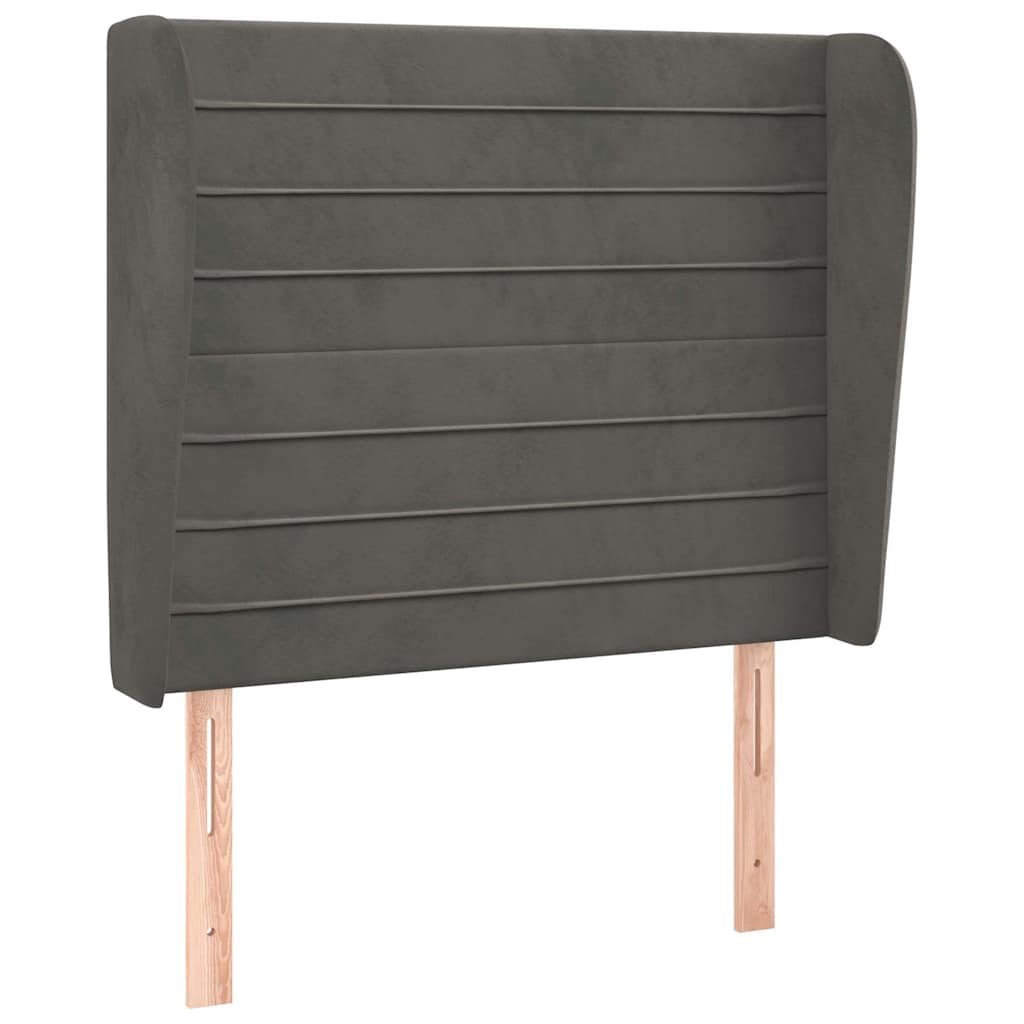 Vidaxl hoofdbord met randen 83x23x118 128 cm fluweel donkergrijs