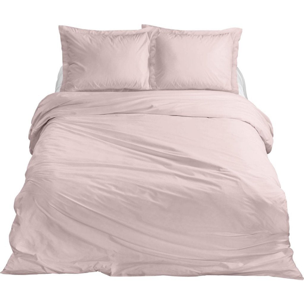 Housse de couette double en satin de coton Ten cate 240x200 220 cm rose