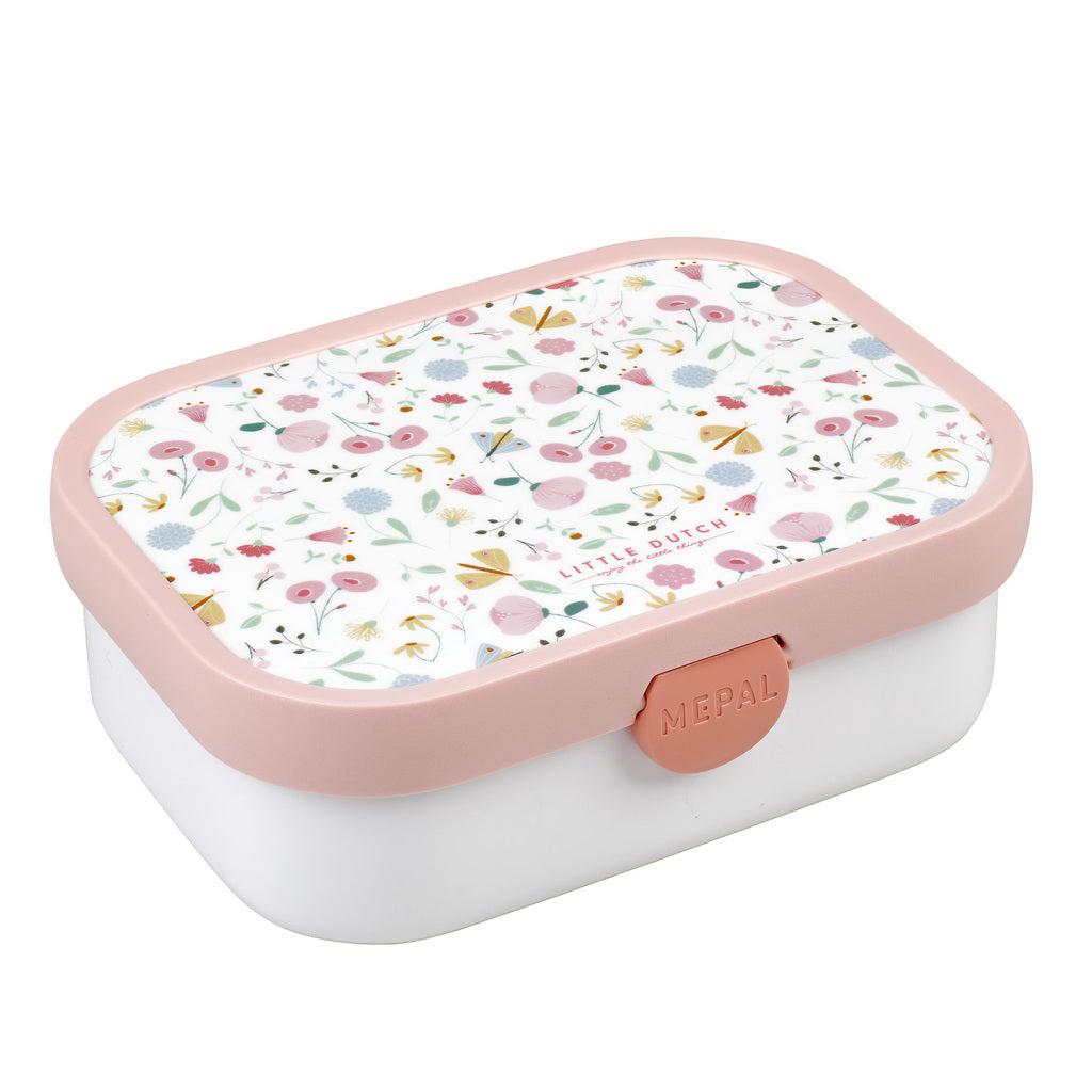 Mepal campus lunch box petites fleurs hollandaises et papillons rose blanc