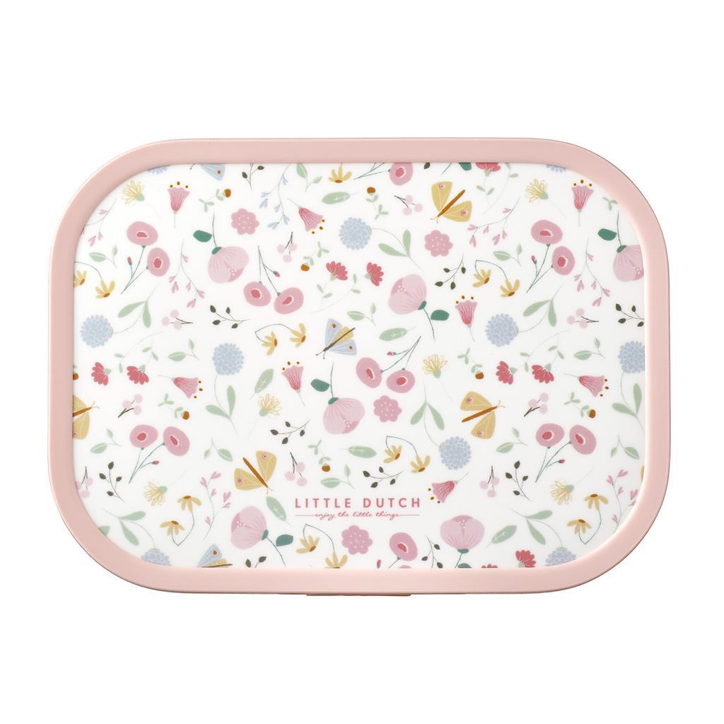 Mepal campus lunch box petites fleurs hollandaises et papillons rose blanc