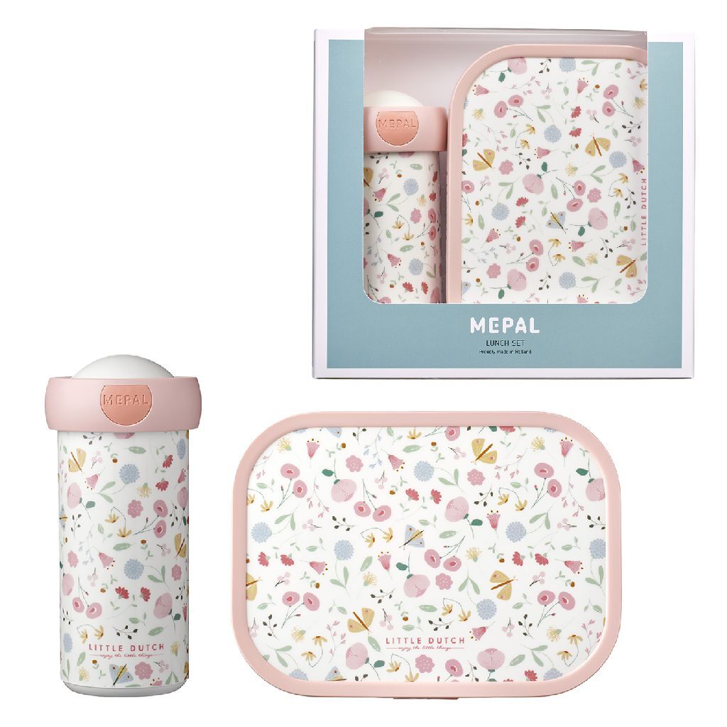 Service à déjeuner Mepal petites fleurs et papillons hollandais