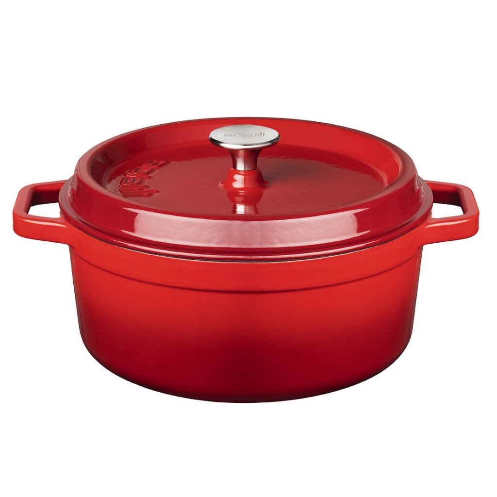 Sola Poêle à frire en fonte Sola 20 cm rouge orange
