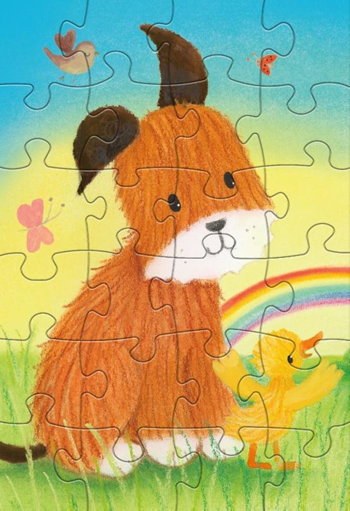 Rebo puzzle 2x24 pièces - chien et du