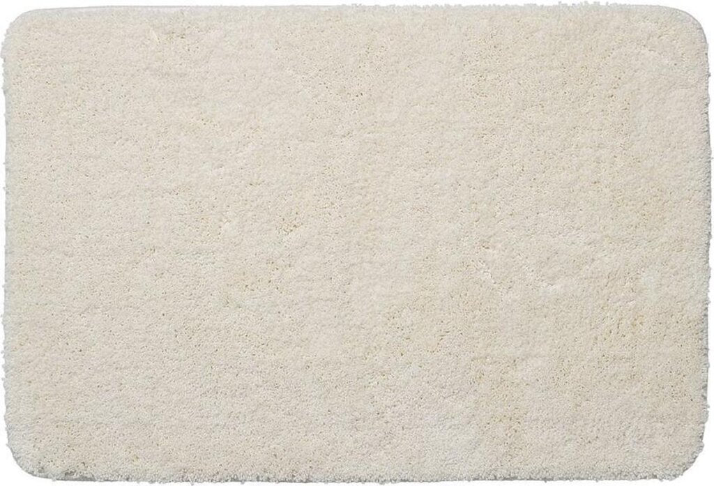Tapis de bain Sealskin angora 60x90 cm polyester blanc cassé