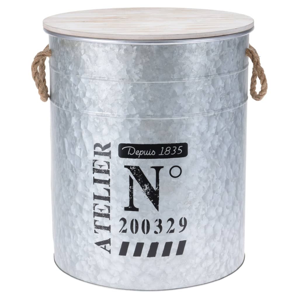 Co-bac de rangement en 3 parties Collection avec corde zinc