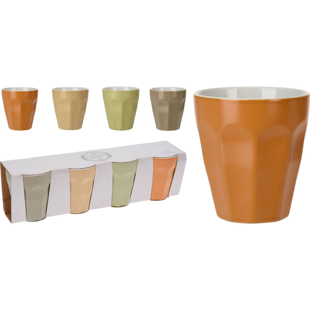Excellent Houseware Ensemble de tasses en porcelaine 250 ml 4 pièces