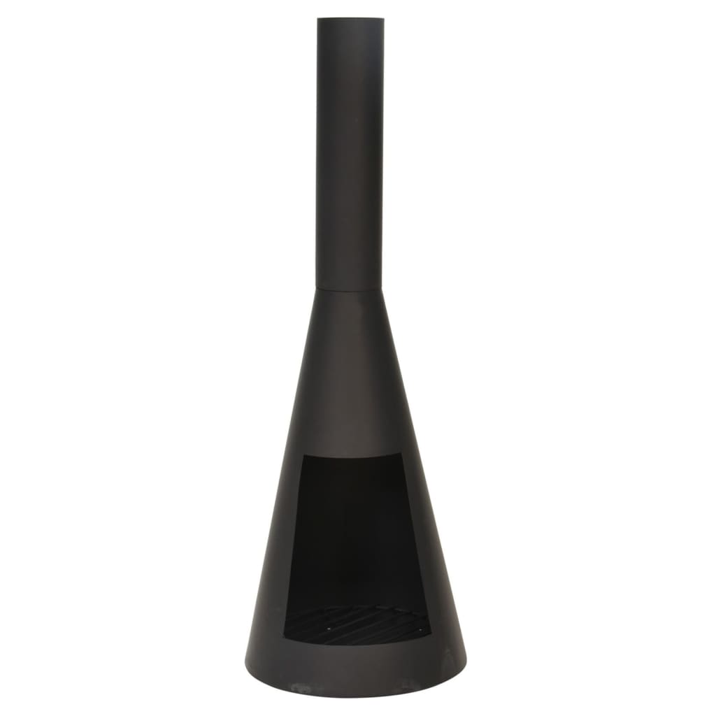 Fiche de progarden avec cheminée ambiante de 100 cm noire