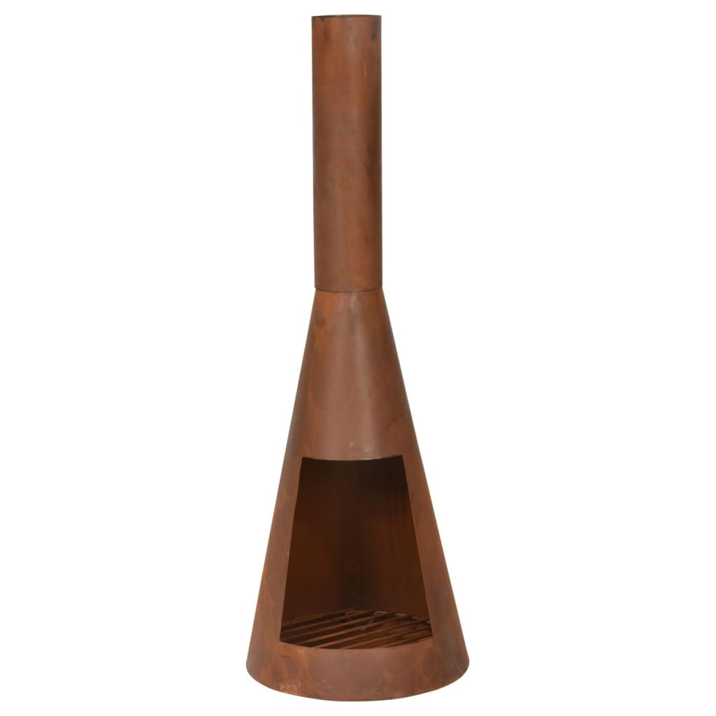 Fiche d'ambiance avec cheminée Ambient 100 cm Rust -Colored