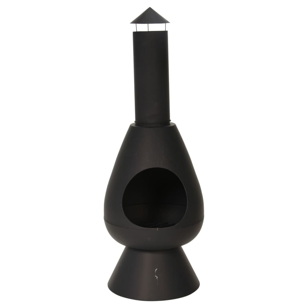 Cheminée Progarden avec cheminée d'ambiance 110 cm noir