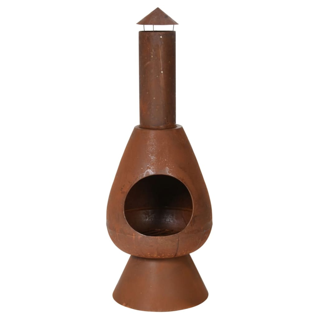 Fiche de progarden avec cheminée ambiante 110 cm Rust -Colored