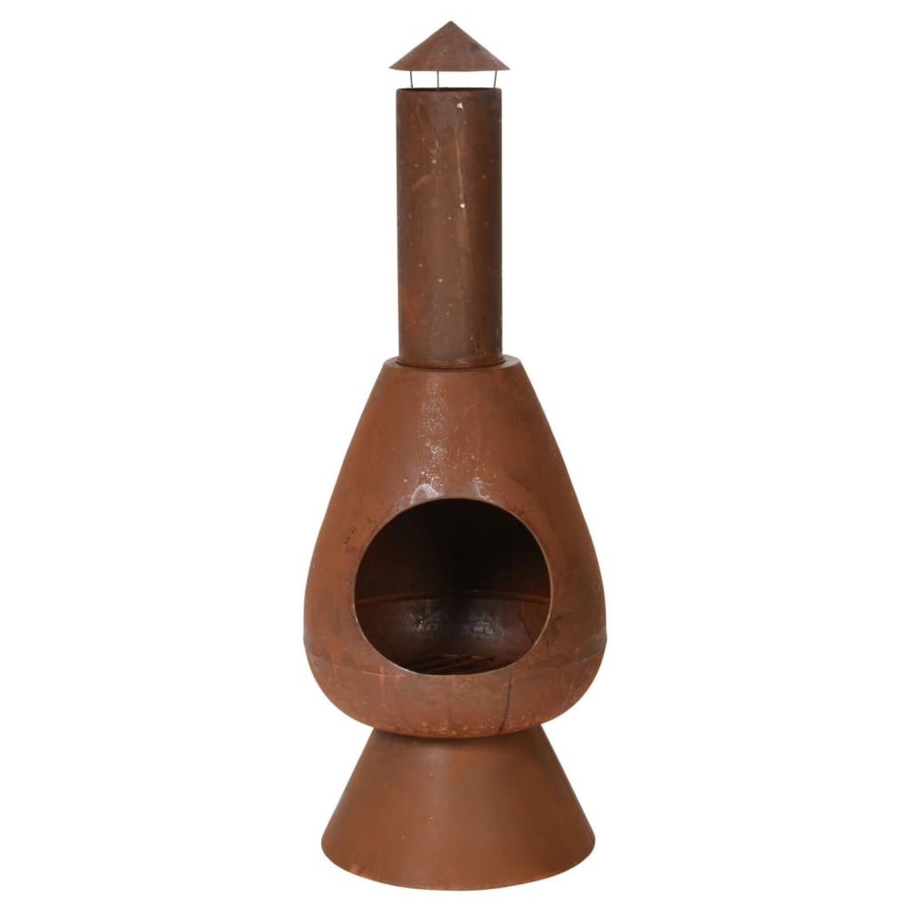 Fiche de progarden avec cheminée ambiante 110 cm Rust -Colored