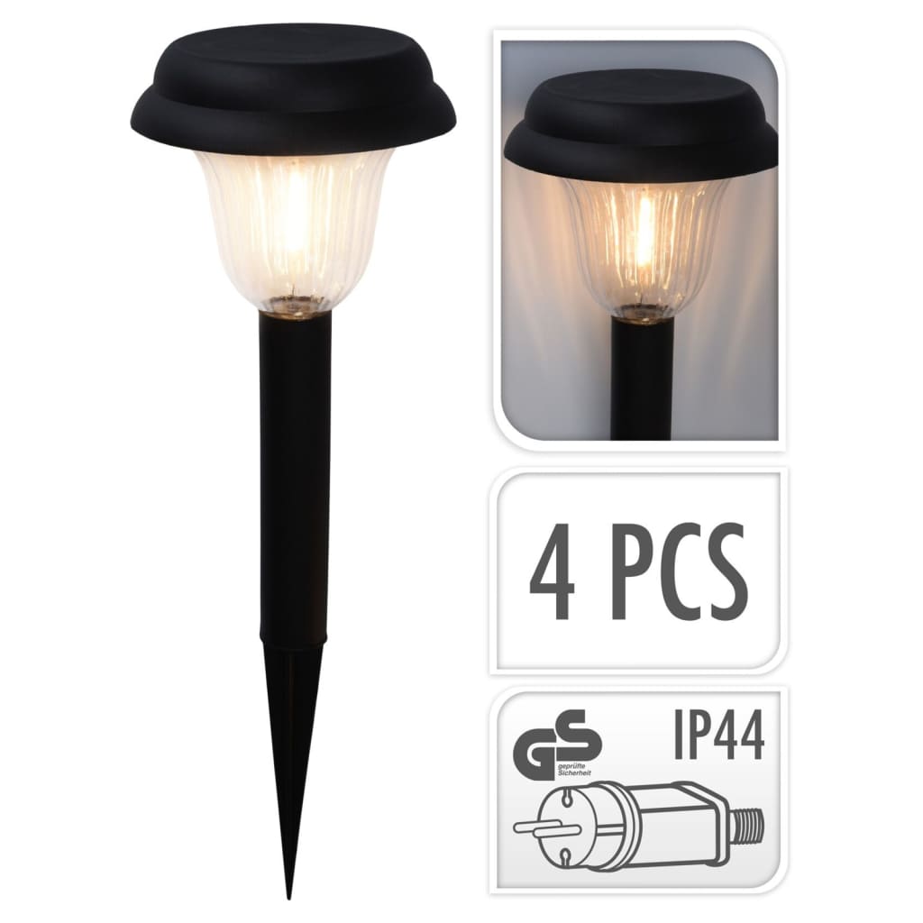 Lampes de jardin Progarden 4 pcs LED 11,5x35 cm