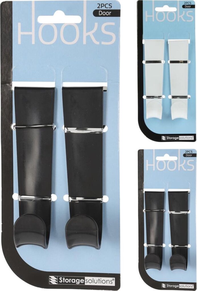 Solutions de rangement Crochets de porte en plastique Ensemble de 2 pièces