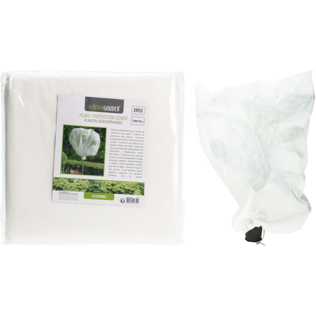 Housse de protection pour plantes de jardin Pro 198x132 cm 2 pièces blanc