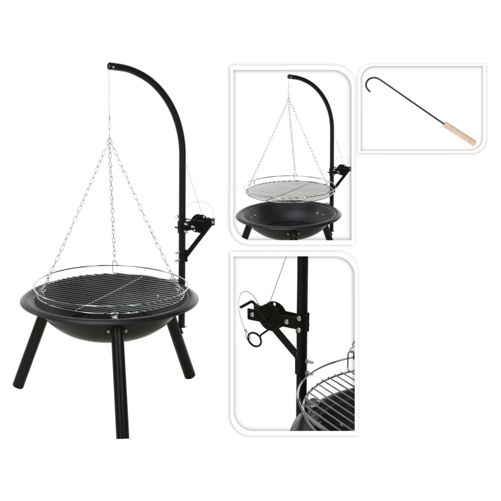 Progarden Fire Bowl avec barbecue BBQ 55 cm