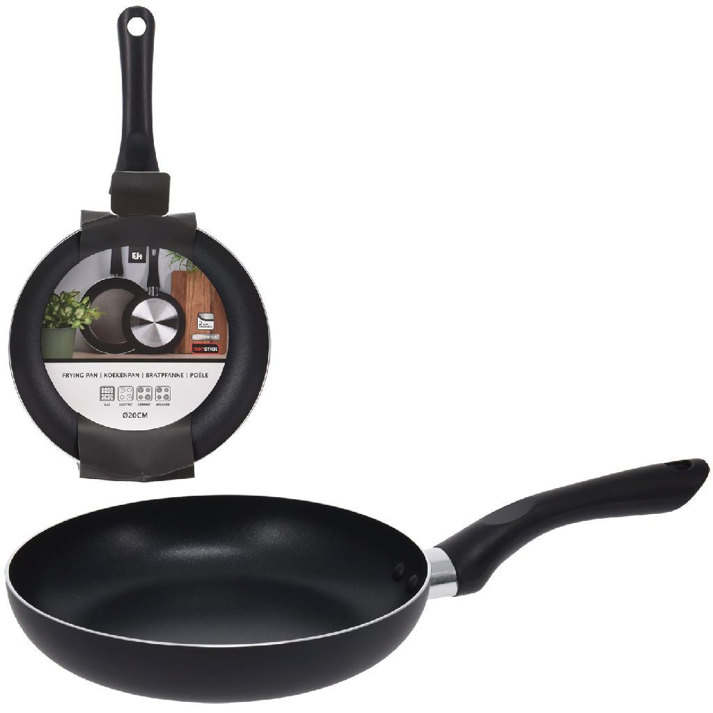Excellente poêle à frire 20 cm en aluminium noir