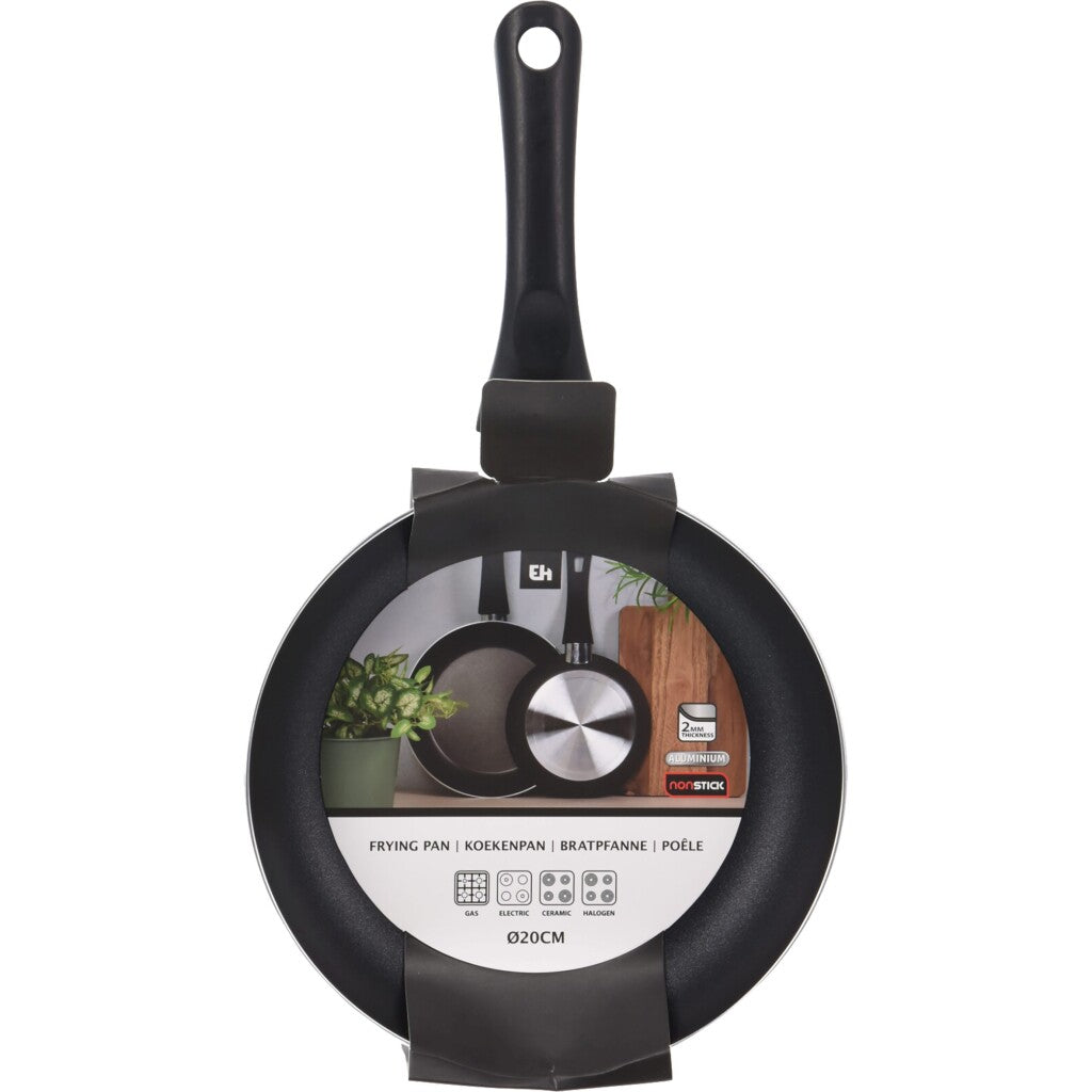 Excellente poêle à frire 20 cm en aluminium noir