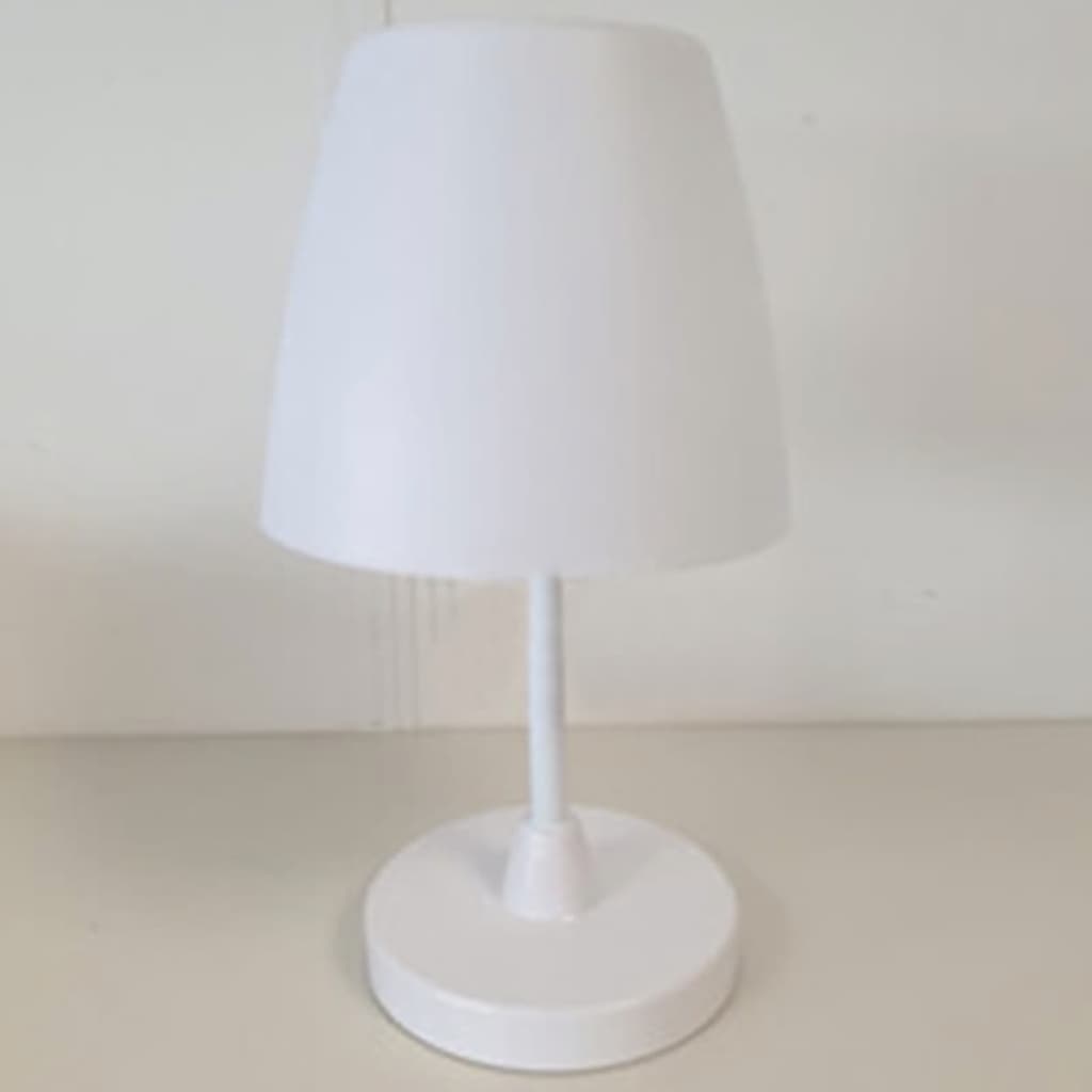 H s collection lampe de table LED rechargeable 13x30 cm blanc