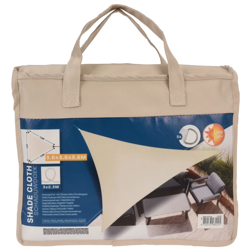 Progarden Triangle de tissu de Shade Progarden 3,6x3,6x3,6 Mr Crème -Colored