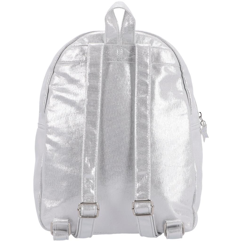 Sac à dos basique paillettes rose argent