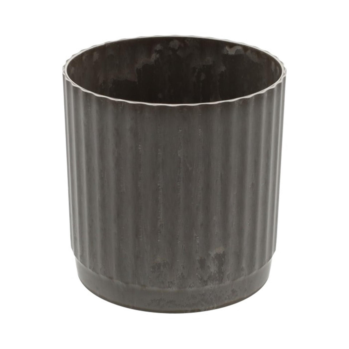 Hbx natural living pot de fleurs mélamine ribble dia14x15.5cm marron