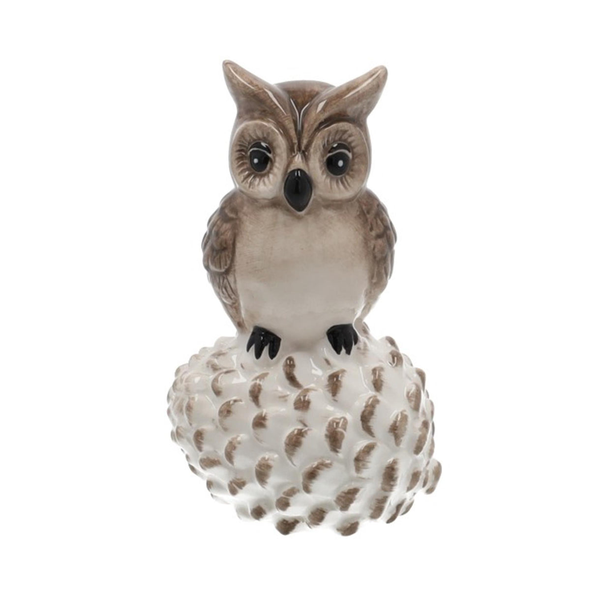 Hbx statue vivante naturelle olly hibou h13m céramique