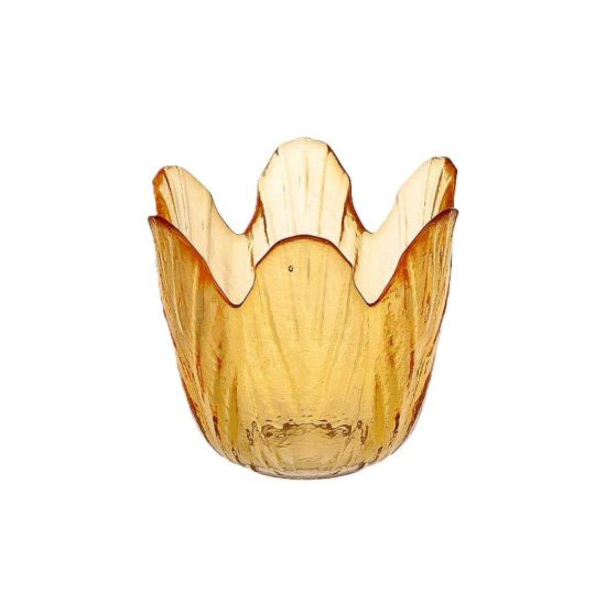 Hbx natural living porte-bougie tulipe orange ø8xh8cm