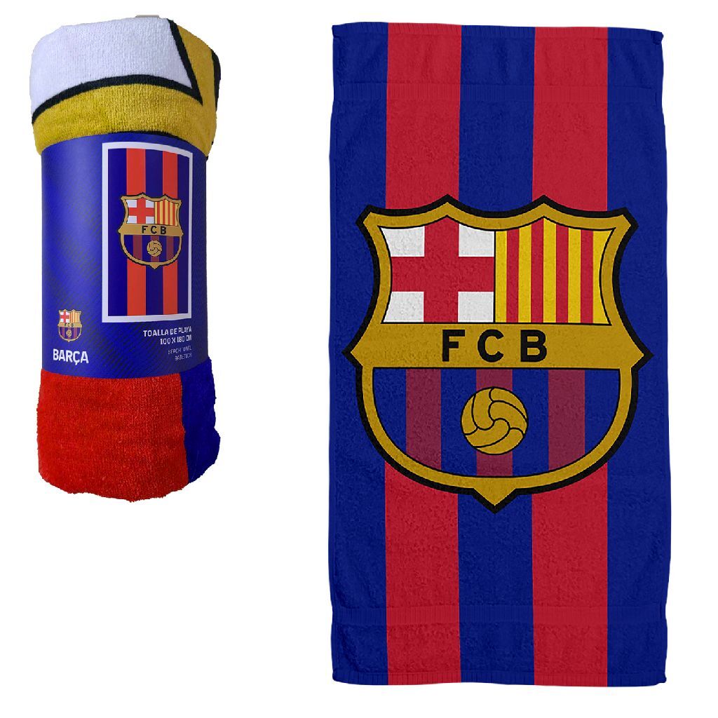 Autres marques Serviette de bain FC Barcelone 100x180 cm bleu rouge