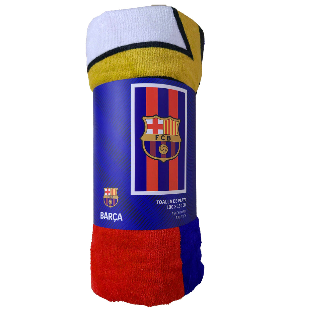 Autres marques Serviette de bain FC Barcelone 100x180 cm bleu rouge