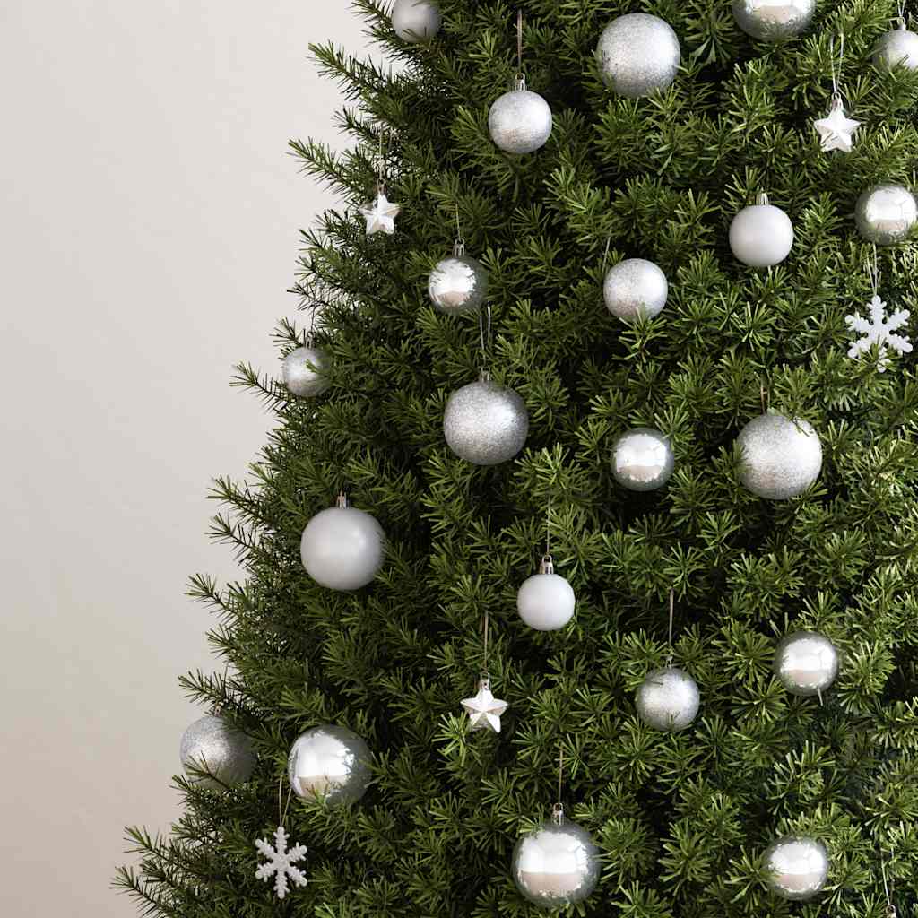 Vidaxl 111-Parties Set à balle de Noël en polystyrène en argent coloré