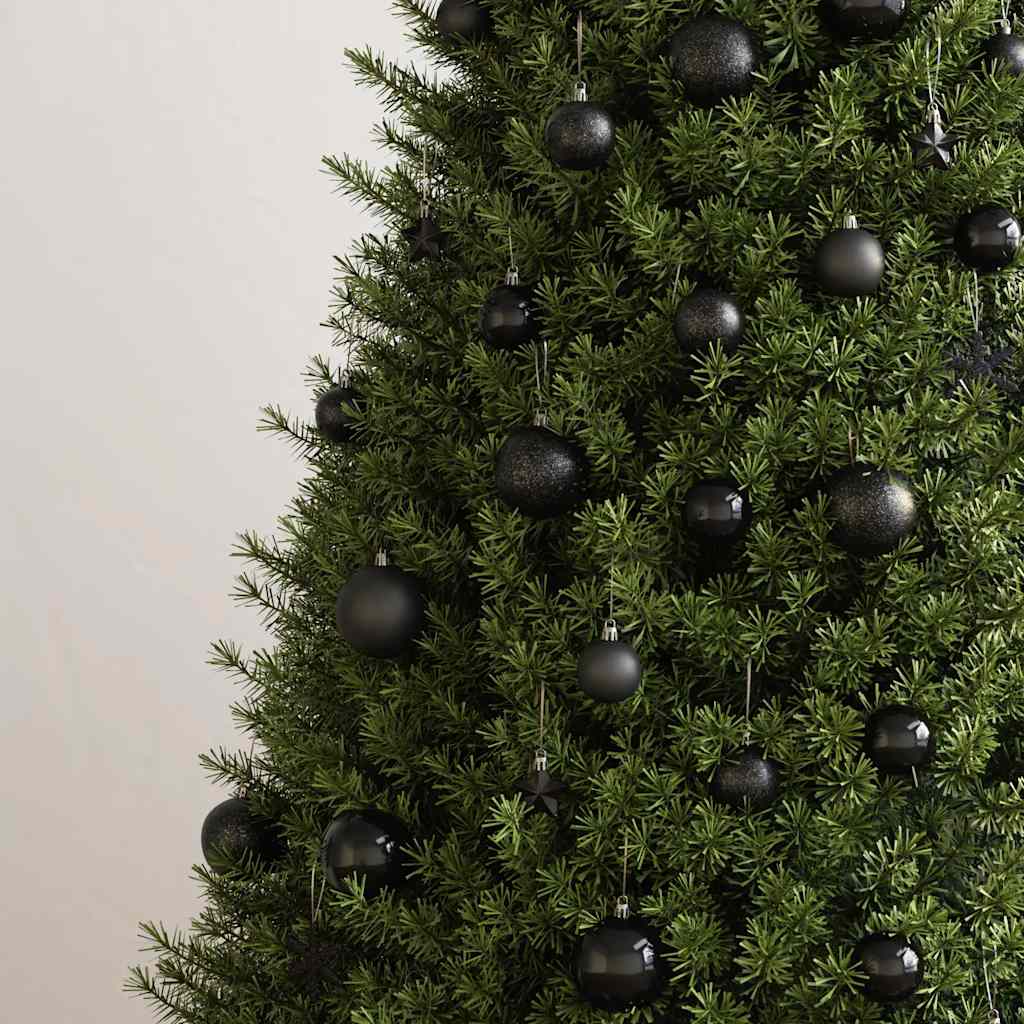 Vidaxl 111-Parts Ball de Noël Set polystyrène noir