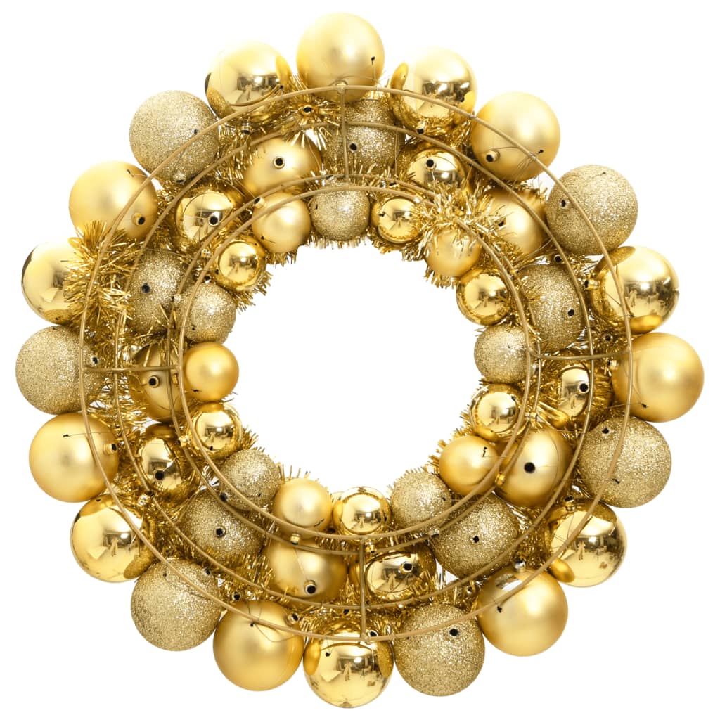 Vidaxl Couronne de Noël 45 cm en polystyrène or coloré