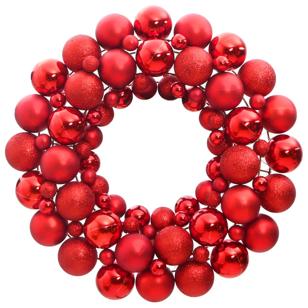 Vidaxl Couronne de Noël 45 cm Rouge en polystyrène