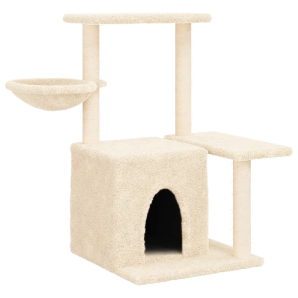Vidaxl Cat Furniture avec Sisal Scratch Posts 83 cm Crème -Colored