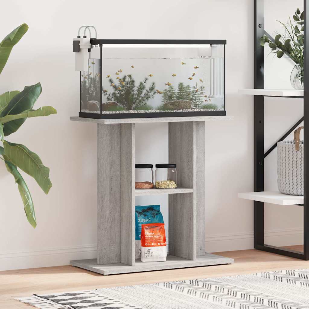 Vidaxx support d'aquarium gris sonoma 60x30x60 cm bois fini