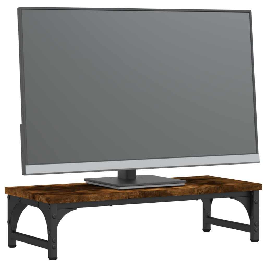 Vidaxl Monitor Standard 55x23x14 cm Couleur de chêne fumé en bois transformé