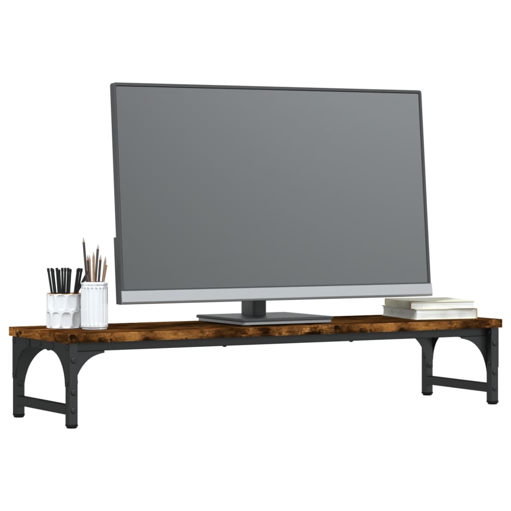 Vidaxl Monitor Standard 85x23x15.5 cm Couleur de chêne fumé en bois transformé