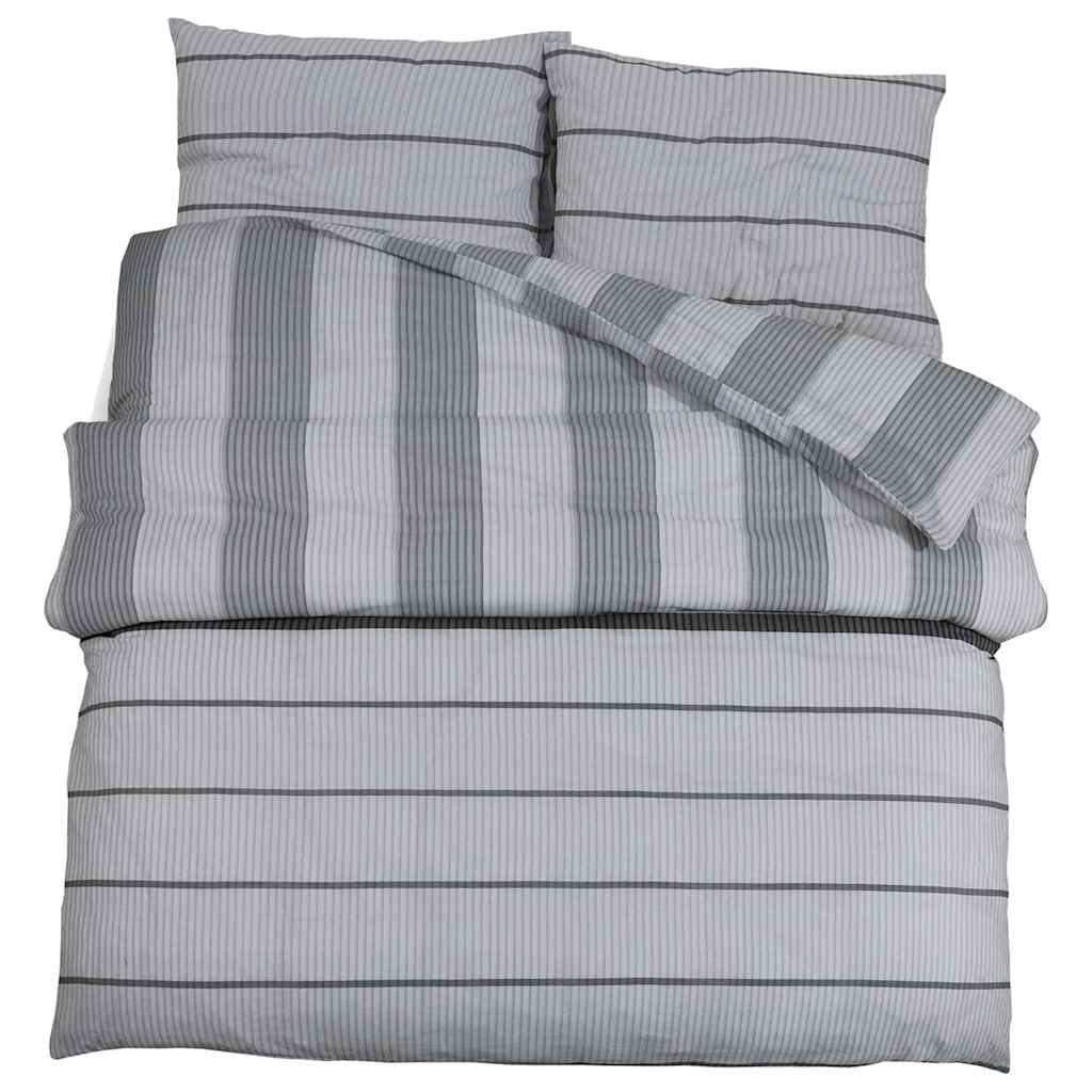 Ensemble de découverte de couette Vidaxl 200x220 cm Gray en coton