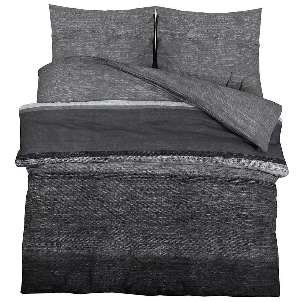 Ensemble de découverte de couette Vidaxl 240x220 cm Coton Gris foncé