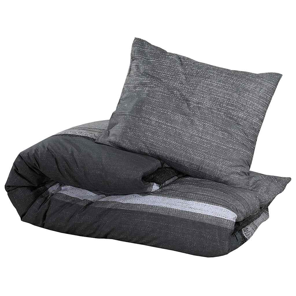 Vidaxl Duvet décongelant ensemble 200x200 cm coton gris foncé