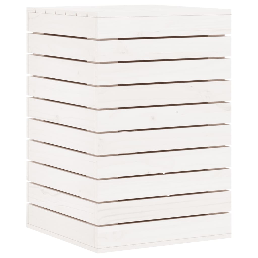 Vidaxx panier à linge 44x44x66 cm bois de pin massif blanc