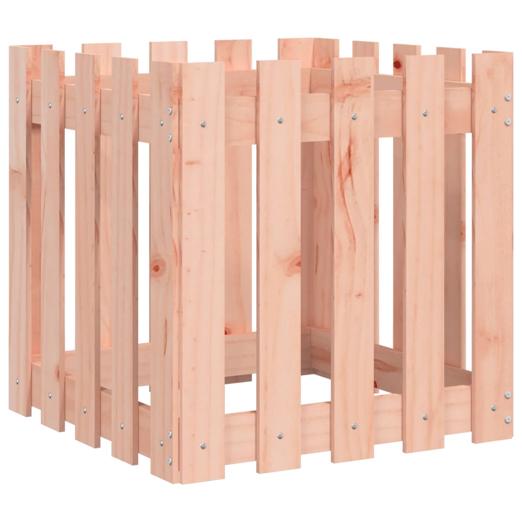 VidaXL jardinière avec clôture design 50x50x50 cm bois de Douglas massif