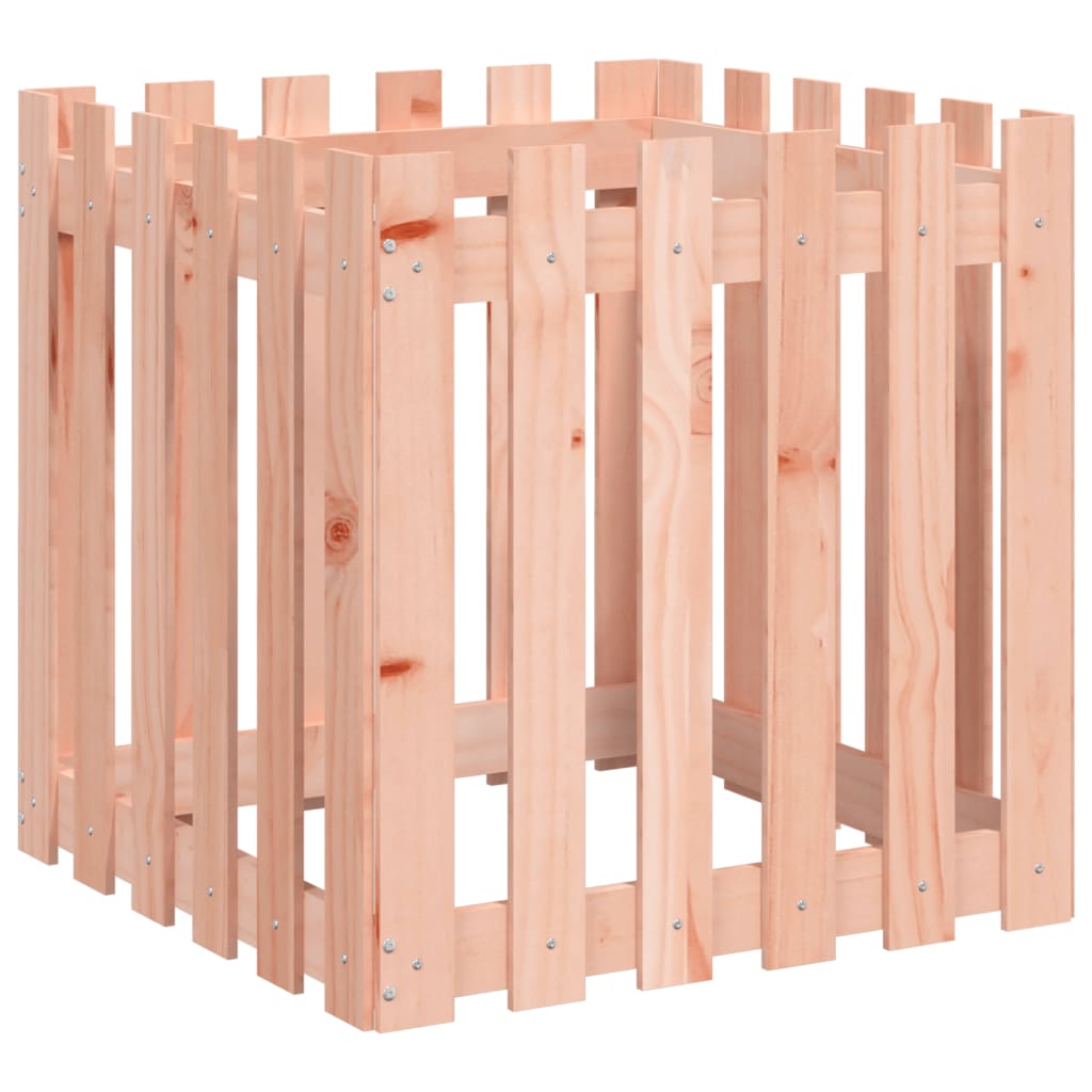 VidaXL jardinière avec clôture design 60x60x60 cm bois de Douglas massif