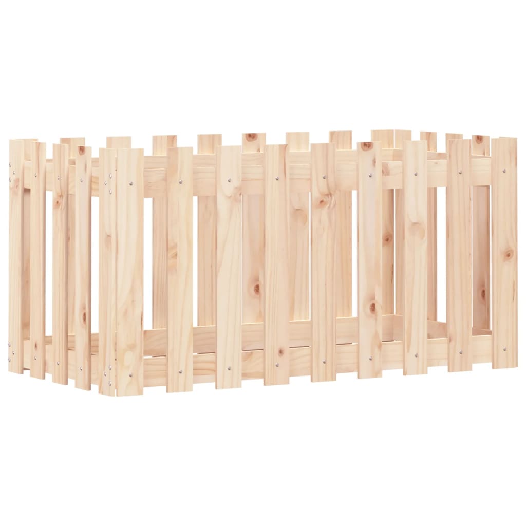 Vidaxx jardinière surélevée avec clôture design 100x50x50 cm bois de pin